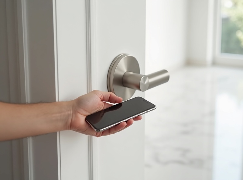 Apple HomeKey smart lock tap-to-unlock with iPhone